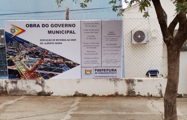 Prefeitura investe R$ 240 mil na troca do telhado da Escola Alberto Senra