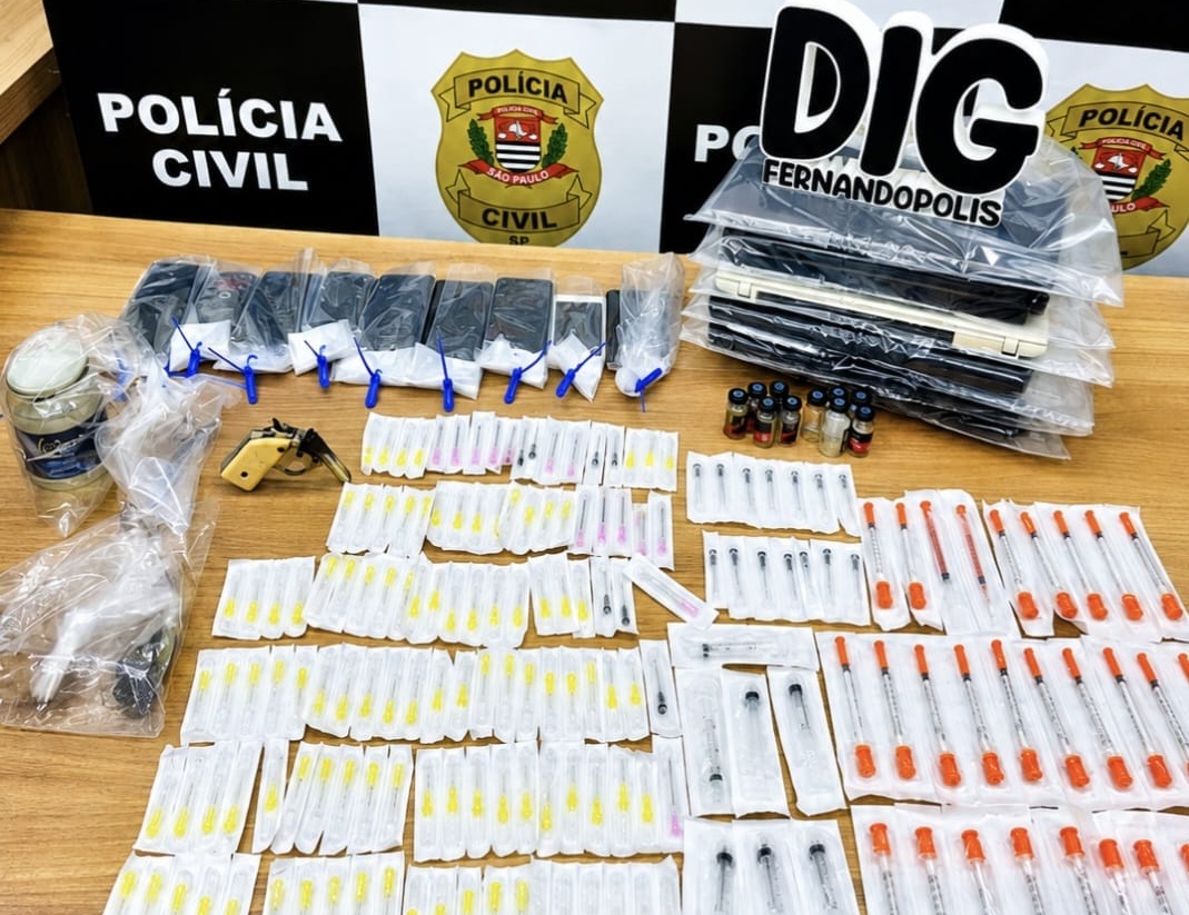 DIG prende jovem em Fernandópolis com arma irregular e apreende celulares, notebooks, maconha e anabolizantes