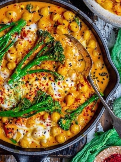 Grão de bico ao molho de curry