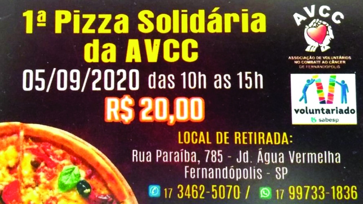 1ª PIZZA SOLIDÁRIA DA AVCC