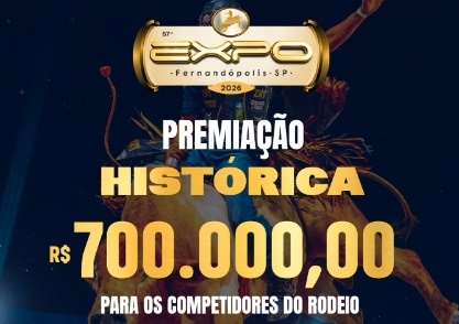 Expo Fernandópolis anuncia premiação histórica de R$ 700 mil para o rodeio