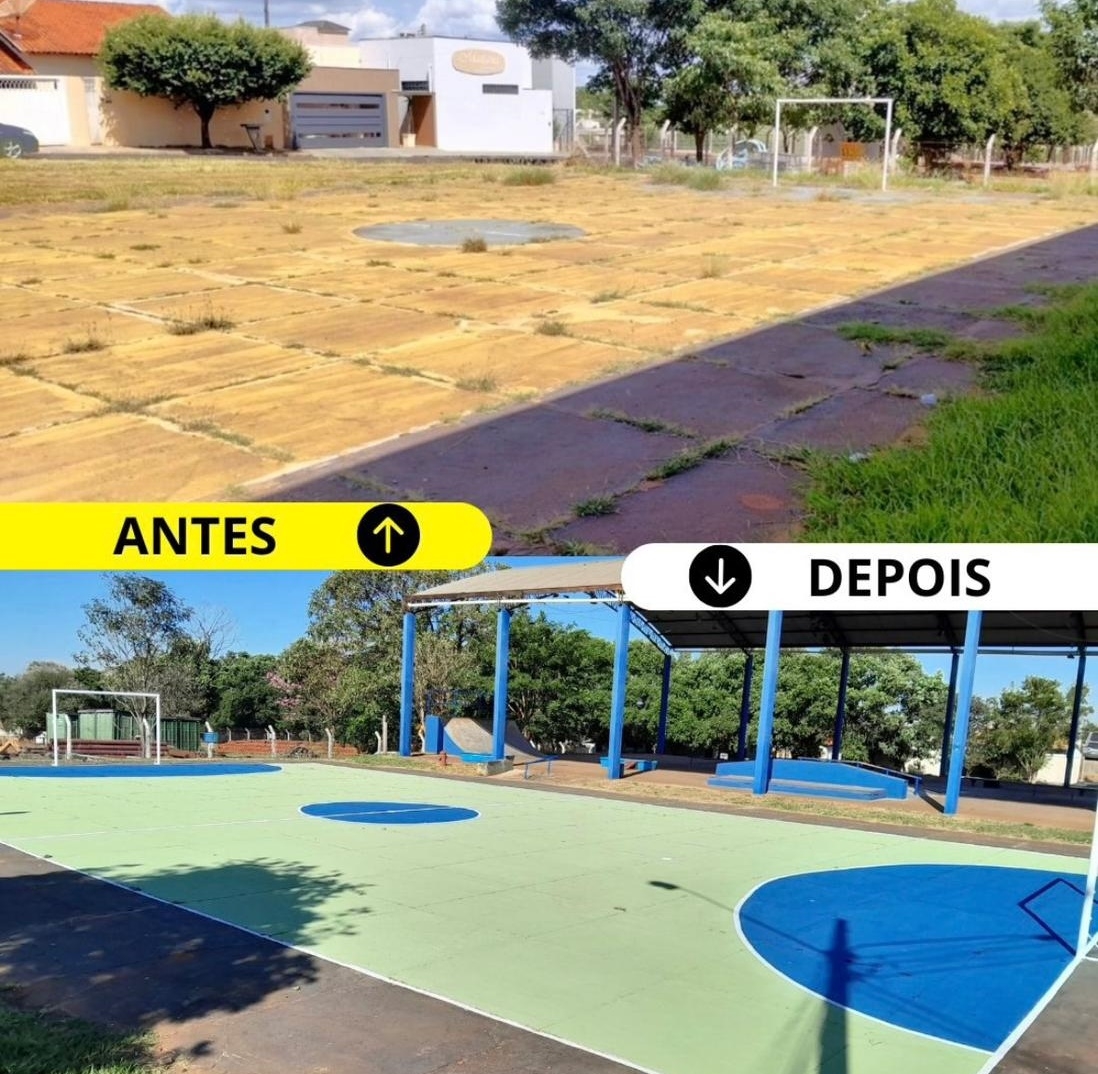 QUADRA DE FUTSAL E PISTA DE SKATE NO RESIDENCIAL BENEZ
