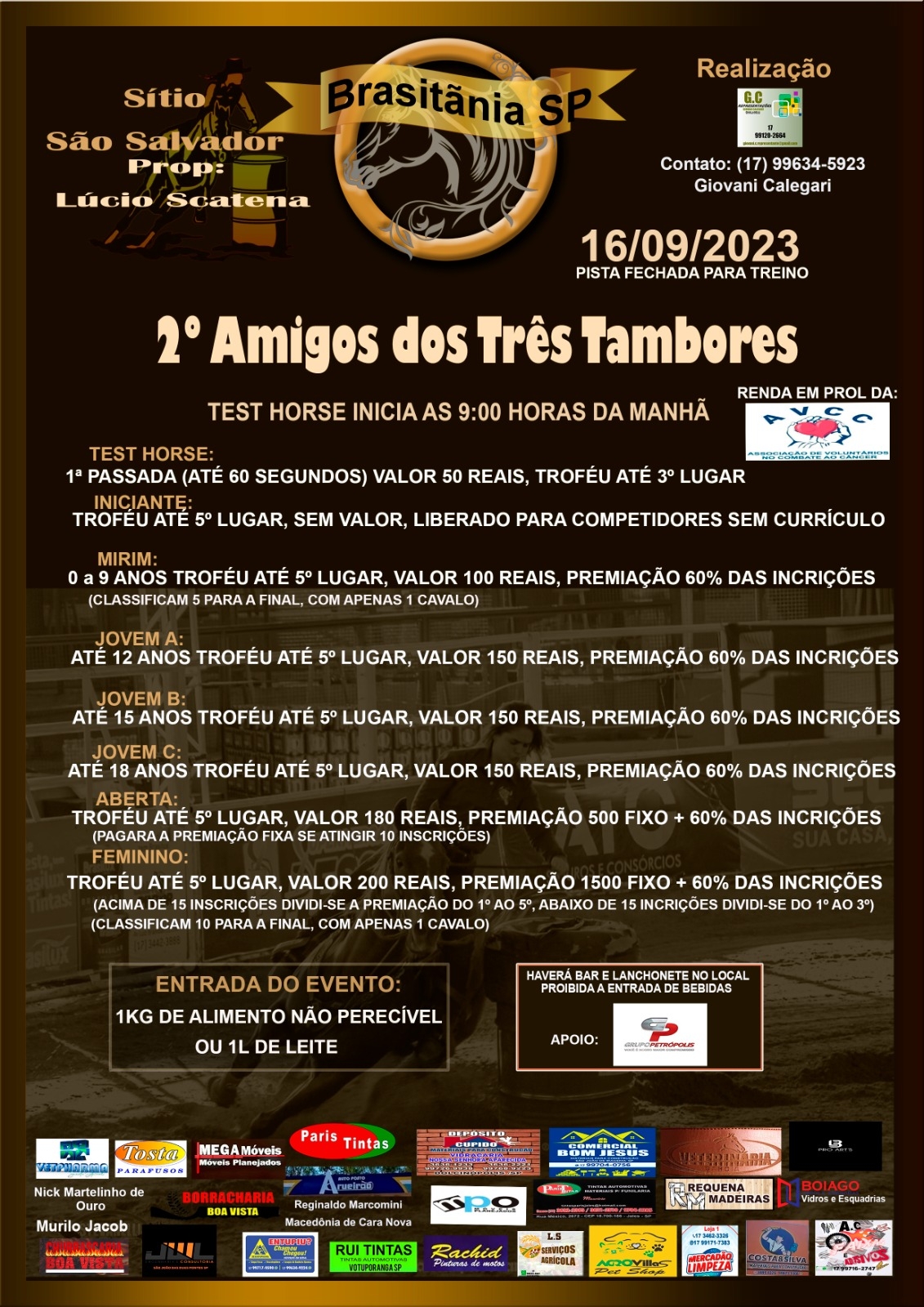 PROVA 2º AMIGOS DOS TRÊS TAMBORES - EM PROL DA AVCC