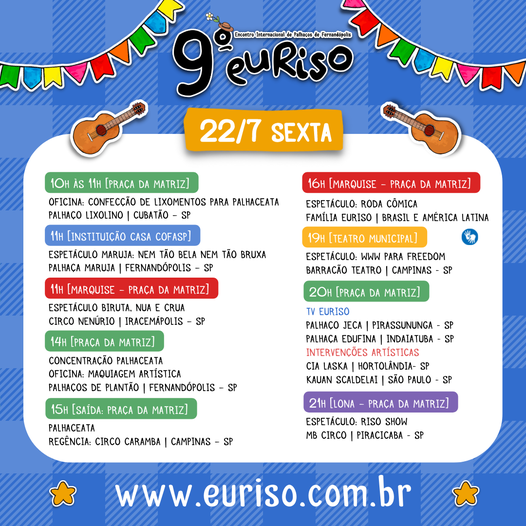 PROGRAMAÇÃO DE HOJE