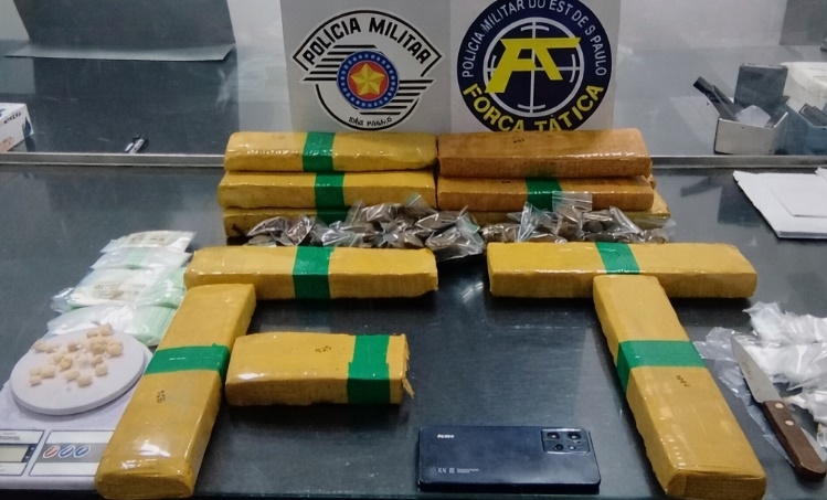 Força Tática apreende mais de 14 kg de drogas e prende suspeito por tráfico