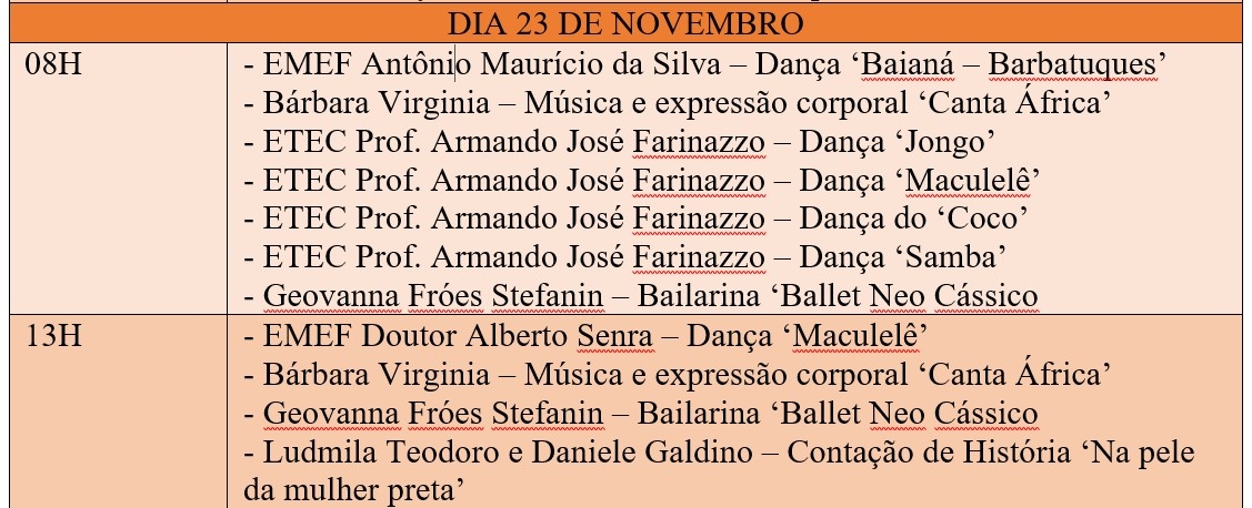 CONFIRA A PROGRAMAÇÃO DE HOJE