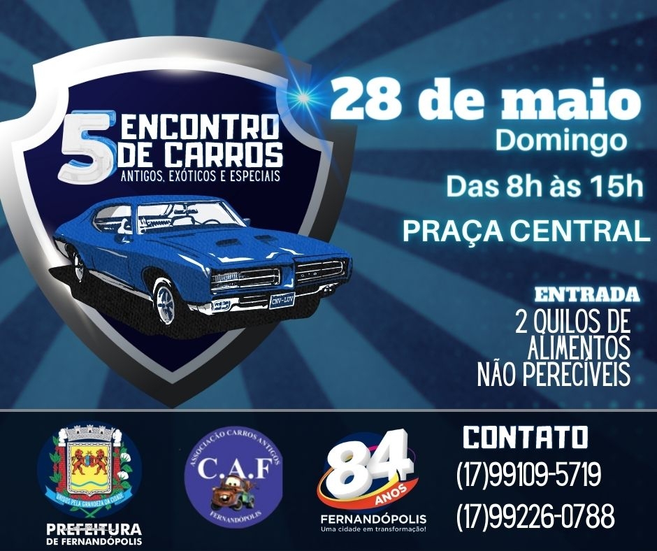 5º ENCONTRO DE CARROS ANTIGOS, EXÓTICOS E ESPECIAIS