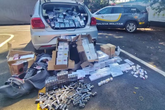 Carga de R$ 1,4 milhão em produtos contrabandeados é apreendida pela Polícia Rodoviária
