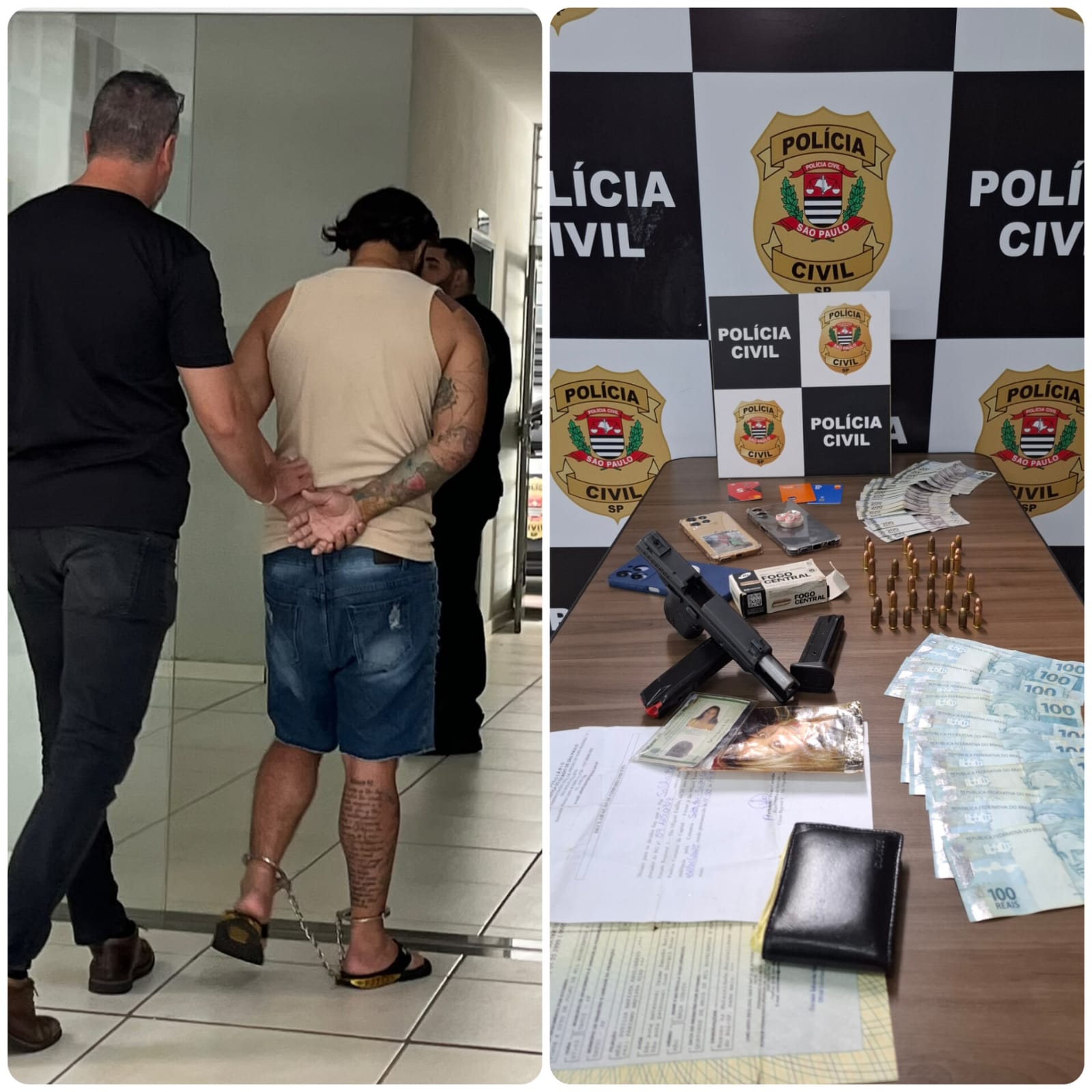 Operação da DIG de Fernandópolis prendeu casal acusado do golpe da "falsa namorada". Foto - Divulgação/Polícia Civil