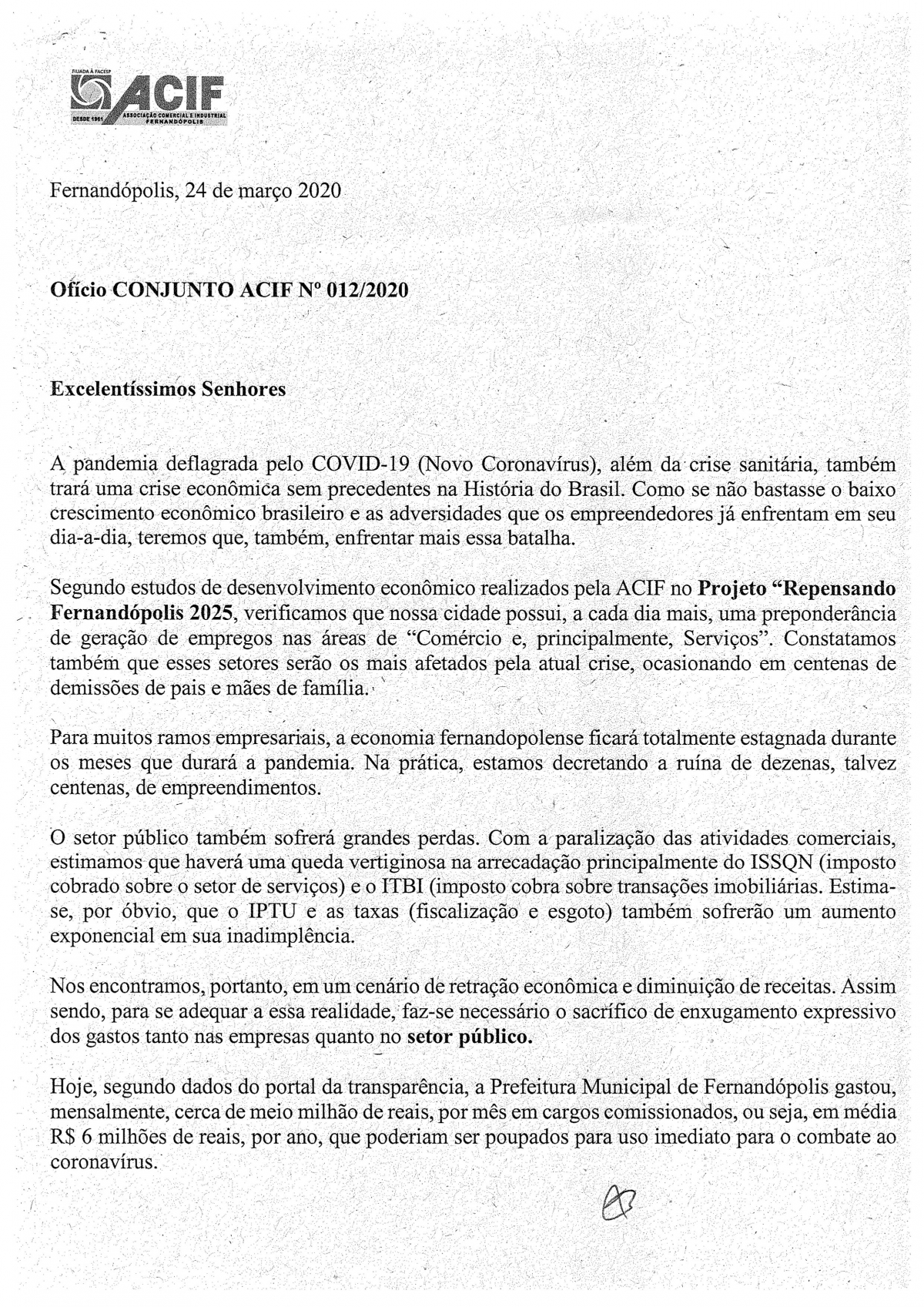 VEJA A INTEGRA DO DOCUMENTO DA ACIF