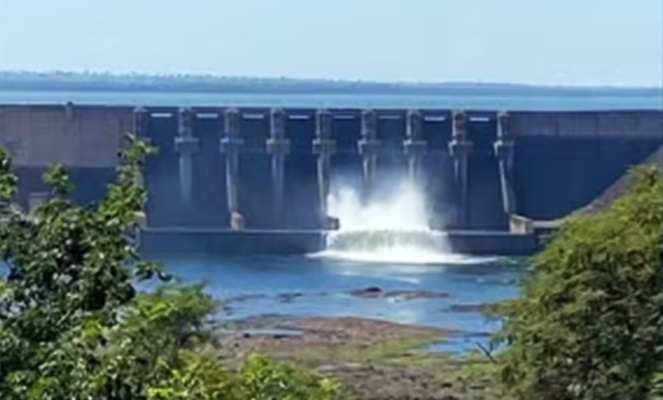 Sirene anuncia o início dos testes de abertura e fechamento das comportas da Usina de Água Vermelha