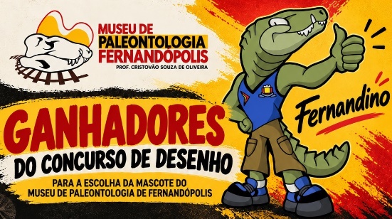 Novo mascote do Museu de Paleontologia é escolhido; três alunos vencem na disputa pelo nome