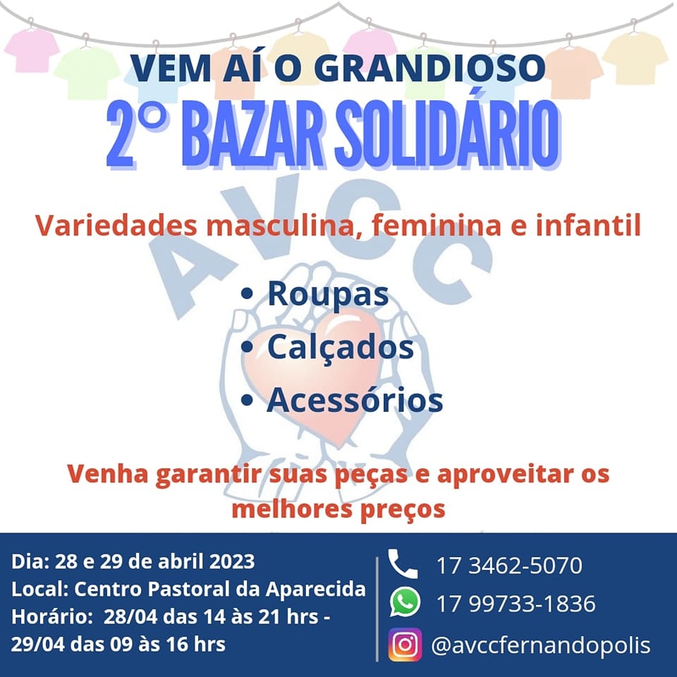 BAZAR SOLIDÁRIO EM PROL DA AVCC