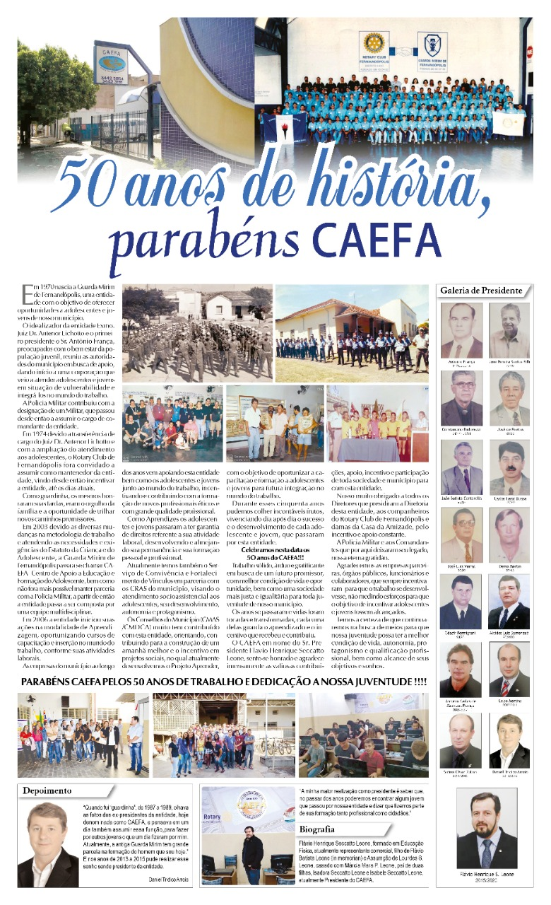 "Celebramos nesta data os 50 anos do CAEFA"