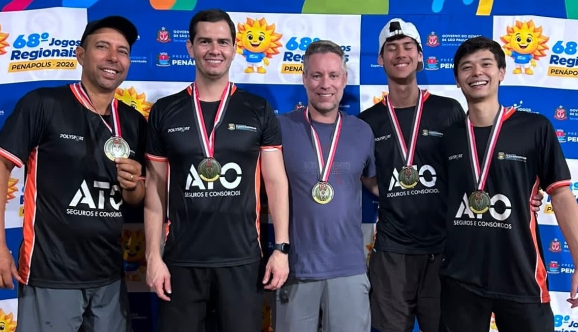 Fernandópolis conquista ouro com o tênis masculino nos Jogos Regionais